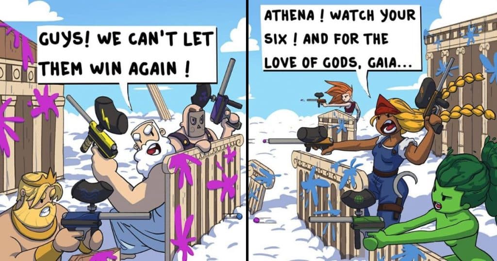 Here are 25 Comics from “Goofy Gods Comics” about how God Deals with Everyday Problems