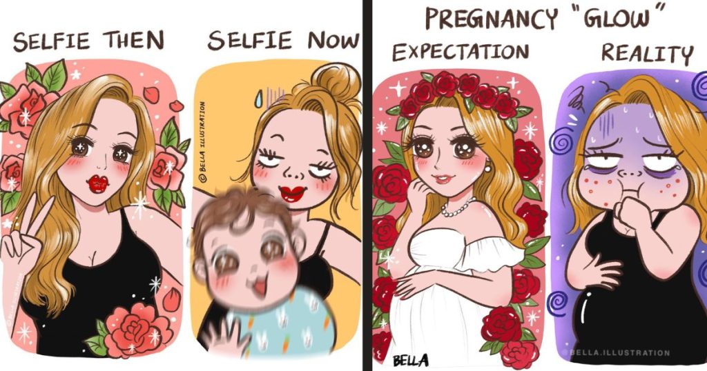 20 illustrations of Humors Motherhood Life by Bella Maris