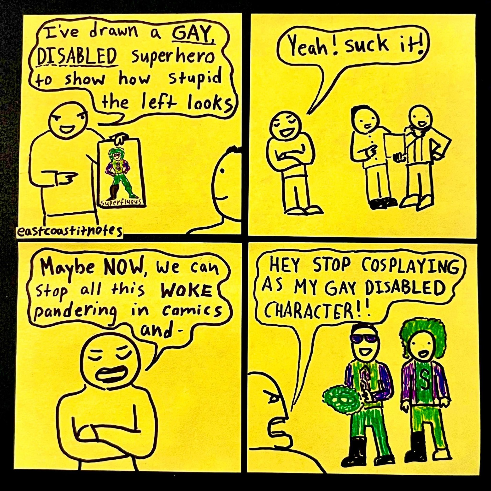 20 Comics Of Artist Who Can Craft Comics On Sticky Notes | Comics To Read